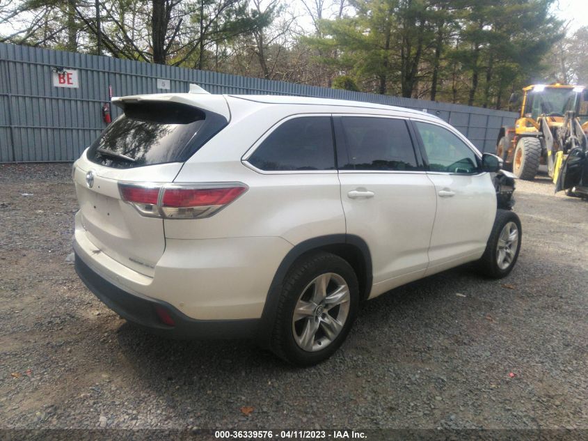 2016 TOYOTA HIGHLANDER LIMITED - 5TDDKRFH0GS289935