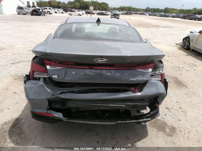 2022 HYUNDAI ELANTRA HYBRID BLUE KMHLM4AJ4NU013992