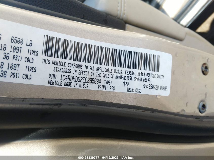 2014 DODGE DURANGO LIMITED - 1C4RDHDG2EC295884