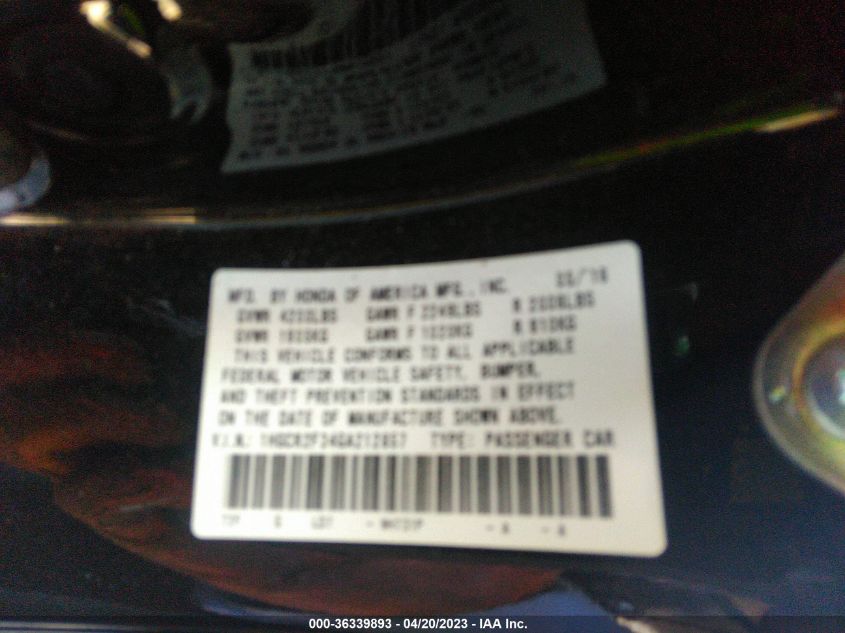 2016 HONDA ACCORD SEDAN LX - 1HGCR2F34GA212857
