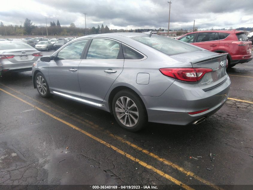 2016 HYUNDAI SONATA 2.4L SPORT - 5NPE34AF4GH362837