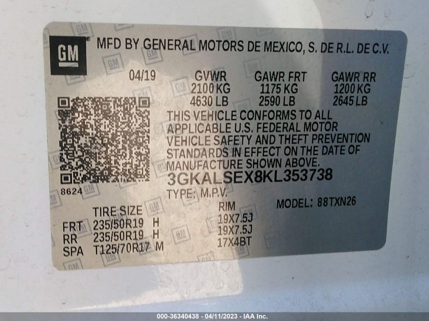 2019 GMC TERRAIN DENALI - 3GKALSEX8KL353738