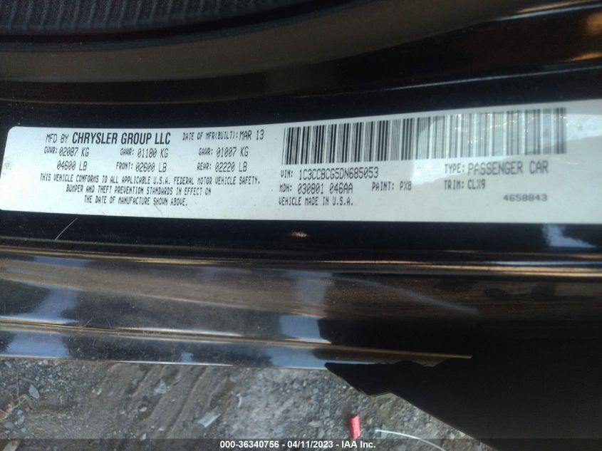 2013 CHRYSLER 200 LIMITED - 1C3CCBCG5DN685053