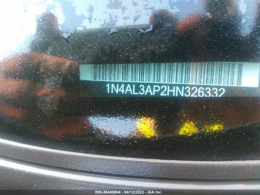 2017 NISSAN ALTIMA 2.5 S - 1N4AL3AP2HN326332