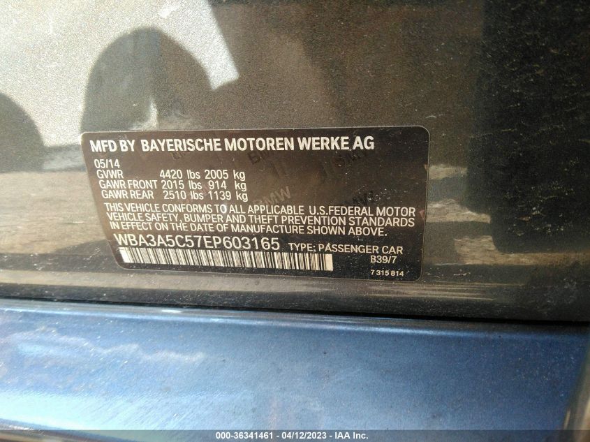 2014 BMW 3 SERIES 328I - WBA3A5C57EP603165
