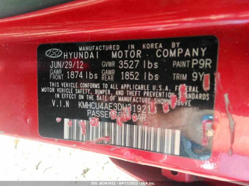 2013 HYUNDAI ACCENT GLS - KMHCU4AE3DU319213