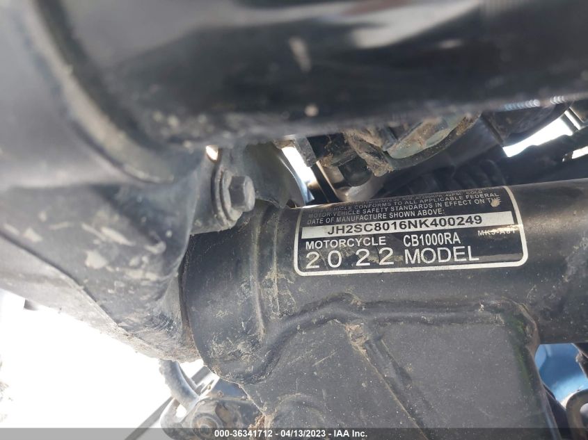 2022 HONDA CB1000 RA JH2SC8016NK400249