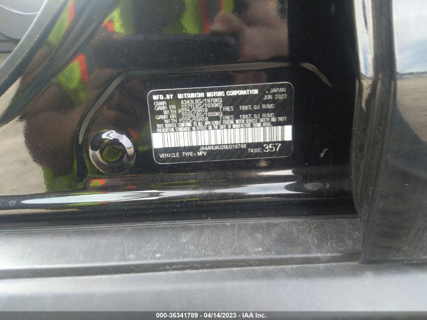 2022 MITSUBISHI OUTLANDER SPORT ES/LE/SE - JA4ARUAU2NU016746