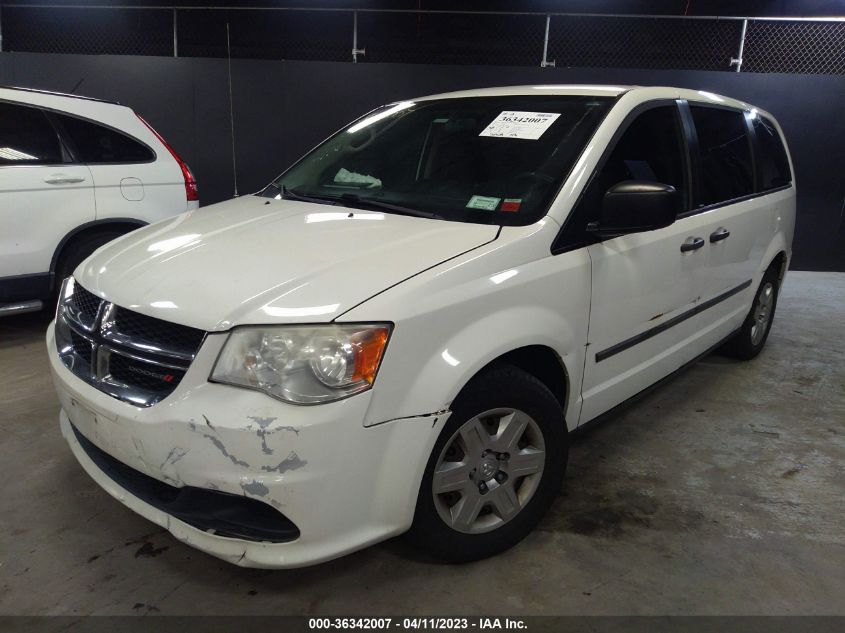 2013 DODGE GRAND CARAVAN AMERICAN VALUE PKG - 2C4RDGBGXDR619540
