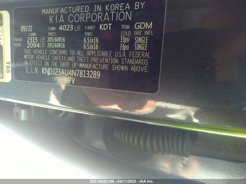 2022 KIA SOUL LX - KNDJ23AU4N7813289
