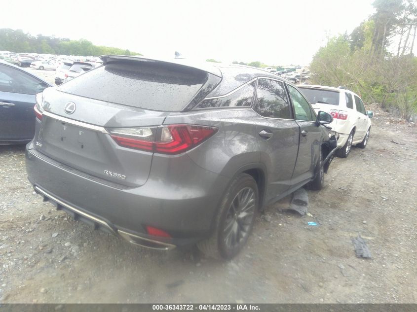 2021 LEXUS RX RX 350 F SPORT HANDLING - 2T2YZMDA4MC292973