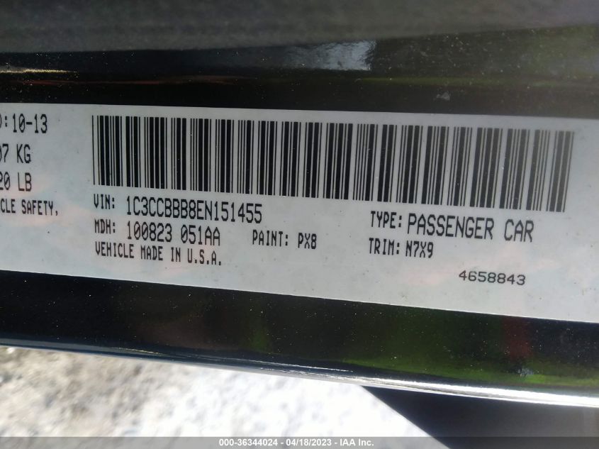 2014 CHRYSLER 200 TOURING - 1C3CCBBB8EN151455