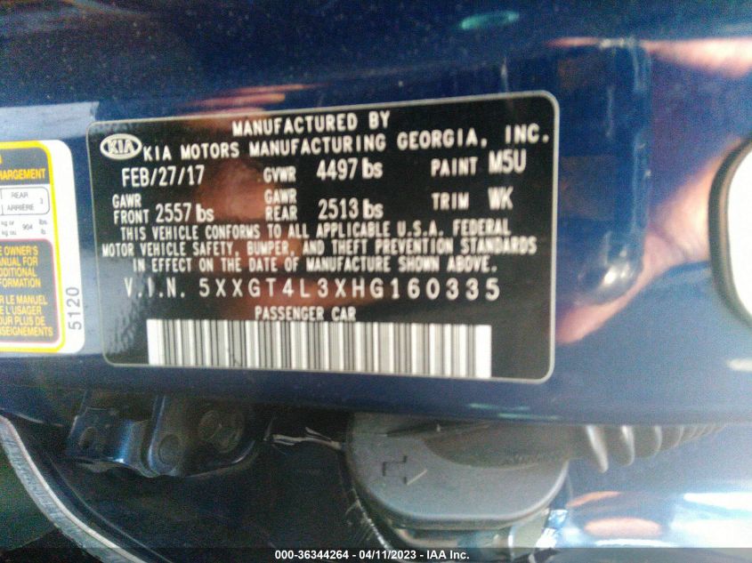 2017 KIA OPTIMA LX - 5XXGT4L3XHG160335