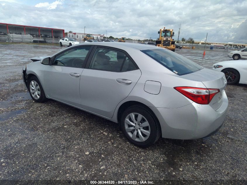 2015 TOYOTA COROLLA L/LE/S/S PLUS/LE PLUS - 2T1BURHE6FC392224