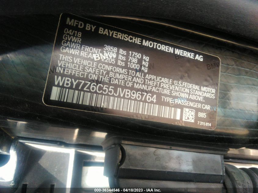2018 BMW I3 S - WBY7Z6C55JVB96764