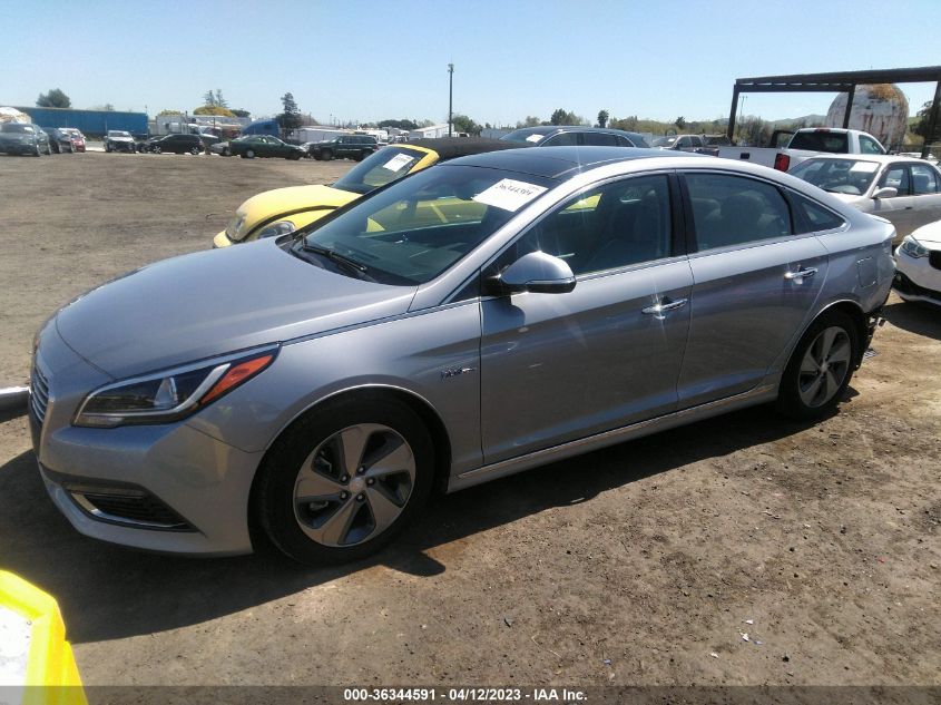 2016 HYUNDAI SONATA HYBRID LIMITED - KMHE34L13GA034913