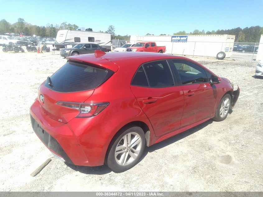 VIN JTND4MBE9M3117162 2021 TOYOTA COROLLA HATCHBACK SE