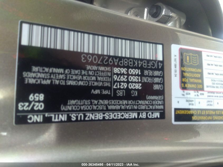 2023 MERCEDES-BENZ GLE GLE 350 - 4JGFB4KB8PA927063