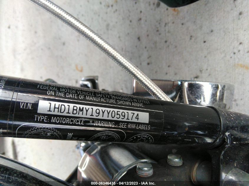 2000 HARLEY-DAVIDSON FLSTF - 1HD1BMY19YY059174