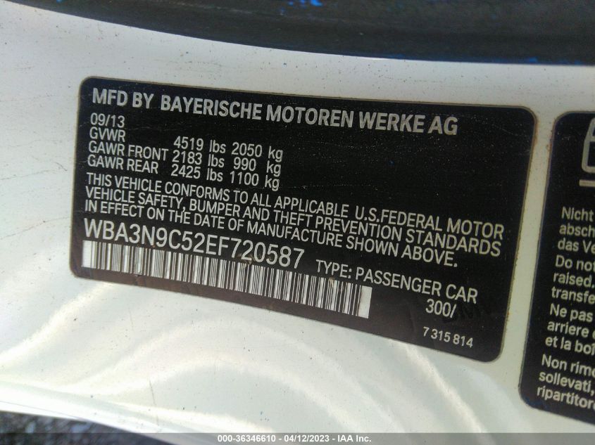 2014 BMW 4 SERIES 428I XDRIVE - WBA3N9C52EF720587
