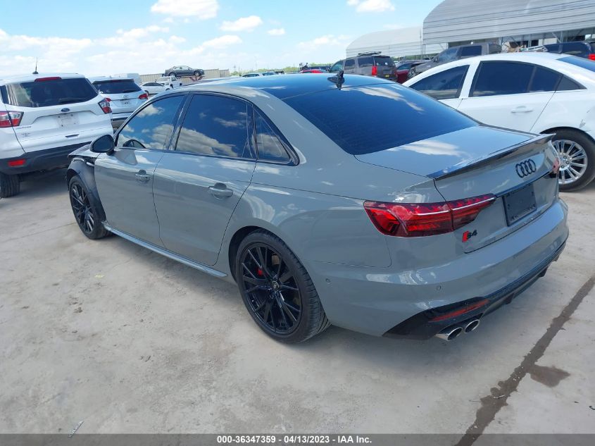 2022 AUDI S4 PRESTIGE - WAUC4AF47NA031309