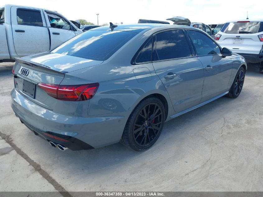 2022 AUDI S4 PRESTIGE - WAUC4AF47NA031309