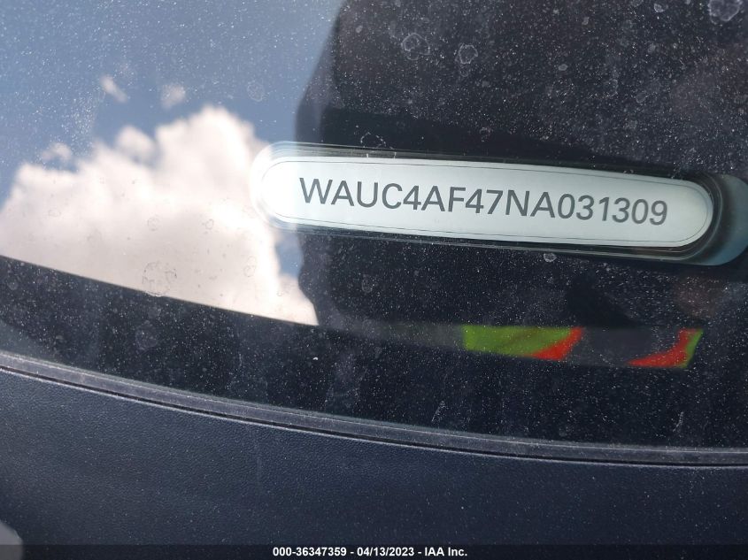 2022 AUDI S4 PRESTIGE - WAUC4AF47NA031309