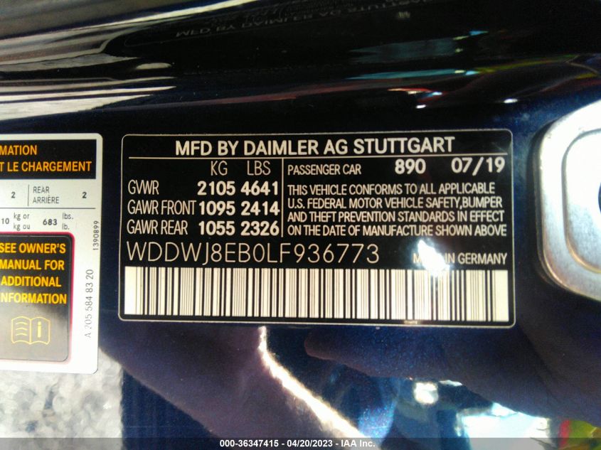 2020 MERCEDES-BENZ C-CLASS C 300 - WDDWJ8EB0LF936773