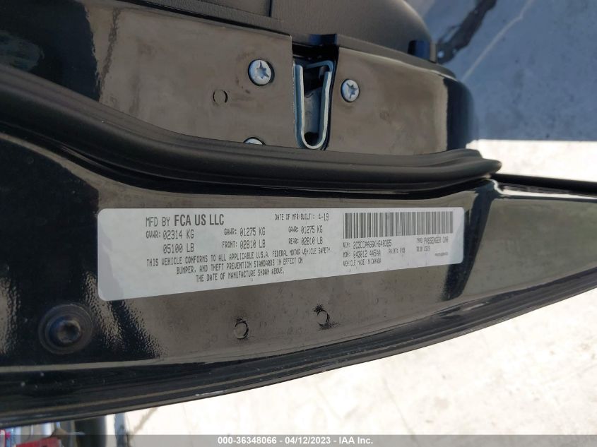 2019 CHRYSLER 300 TOURING - 2C3CCAAG6KH648385