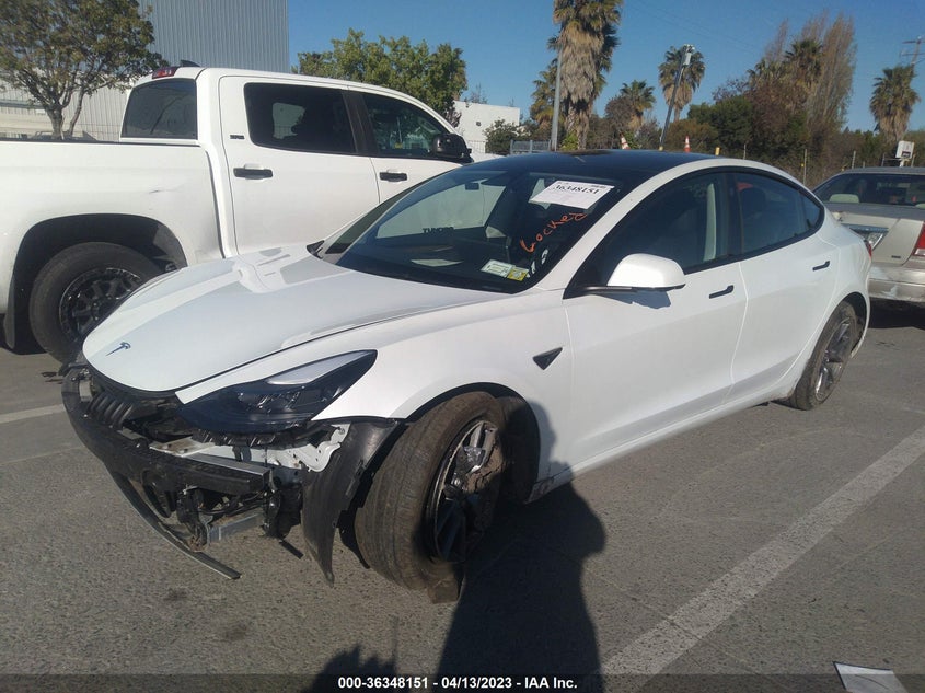 VIN 5YJ3E1EB2NF333100 2022 TESLA MODEL 3 LONG RANGE