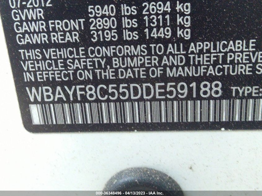 2013 BMW 7 SERIES 750LI XDRIVE - WBAYF8C55DDE59188