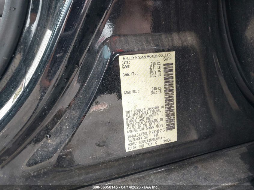 2013 NISSAN ALTIMA 2.5 S - 1N4AL3AP3DC270875