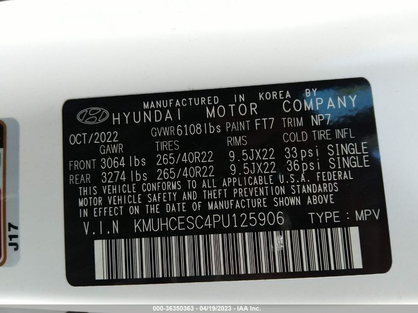 2023 GENESIS GV80 KMUHCESC4PU125906