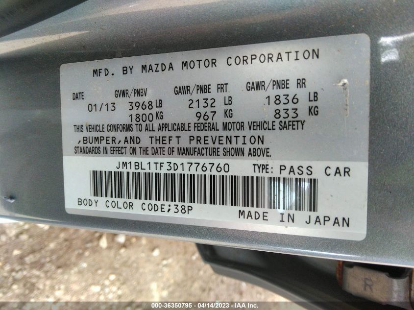 2013 MAZDA MAZDA3 I SV - JM1BL1TF3D1776760