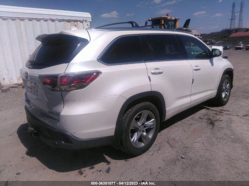 2015 TOYOTA HIGHLANDER LIMITED - 5TDDKRFH6FS215076
