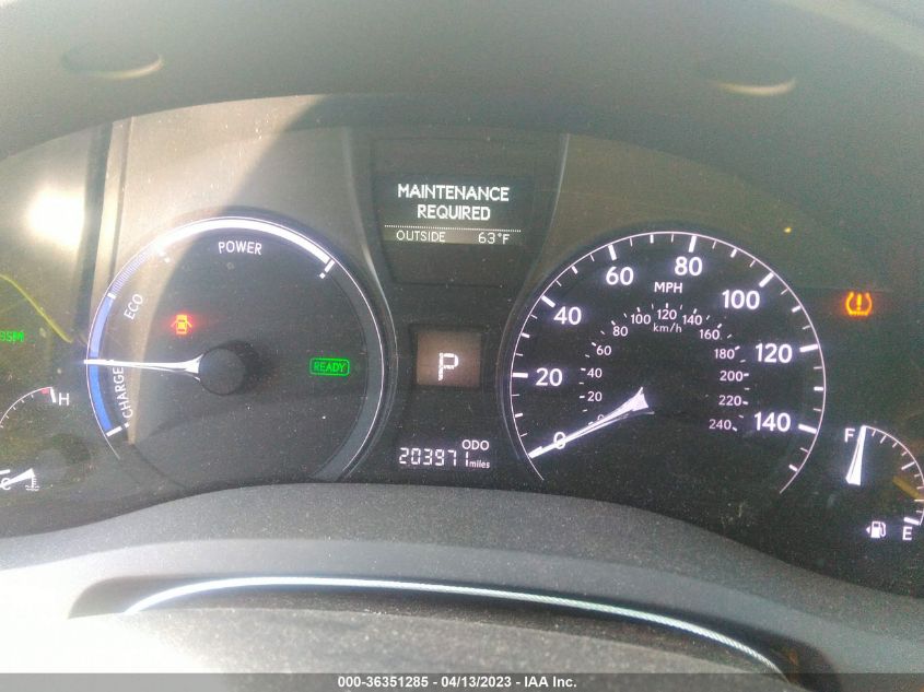2013 LEXUS RX 450H - JTJBC1BA7D2057850