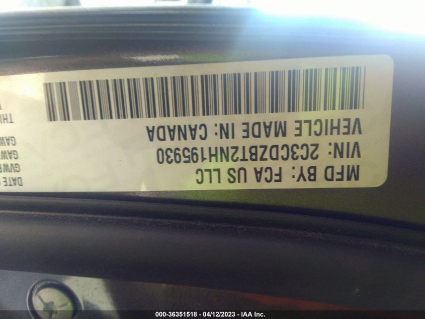 2022 DODGE CHALLENGER R/T - 2C3CDZBT2NH195930