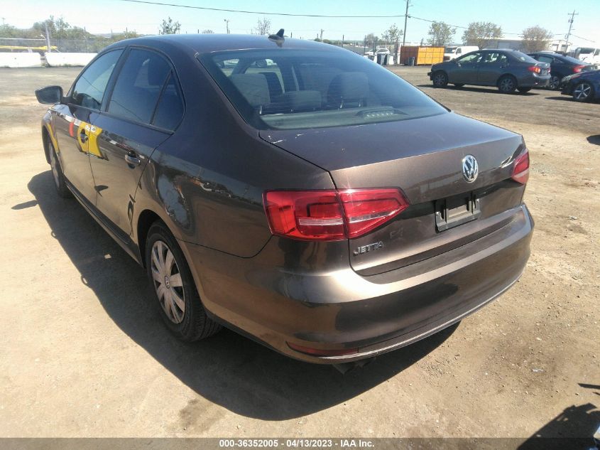 2015 VOLKSWAGEN JETTA SEDAN 2.0L S W/TECHNOLOGY - 3VW2K7AJ7FM273233