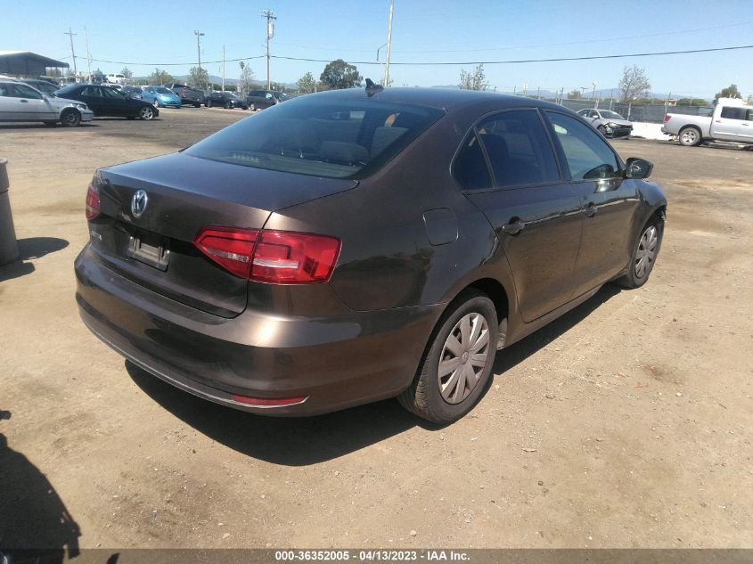 2015 VOLKSWAGEN JETTA SEDAN 2.0L S W/TECHNOLOGY - 3VW2K7AJ7FM273233