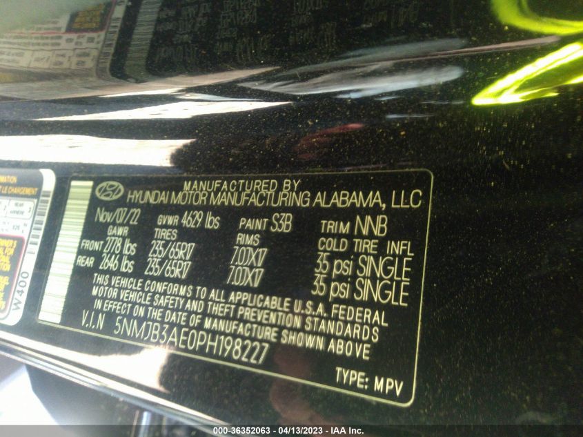 2023 HYUNDAI TUCSON SEL - 5NMJB3AE0PH198227
