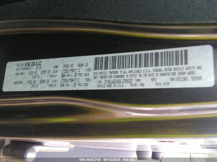 2016 JEEP WRANGLER UNLIMITED WILLYS WHEELER - 1C4BJWDG0GL235622