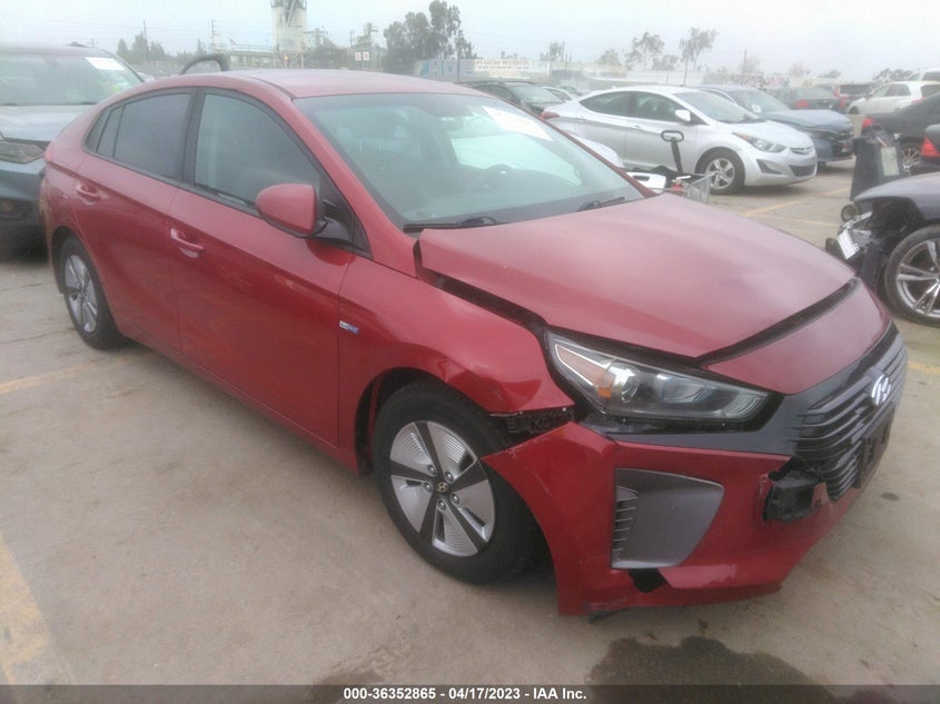 VIN KMHC65LC9KU167527 2019 HYUNDAI IONIQ HYBRID BLUE