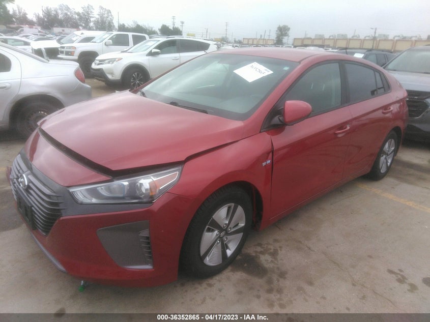 VIN KMHC65LC9KU167527 2019 HYUNDAI IONIQ HYBRID BLUE