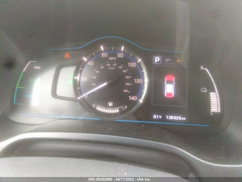 VIN KMHC65LC9KU167527 2019 HYUNDAI IONIQ HYBRID BLUE
