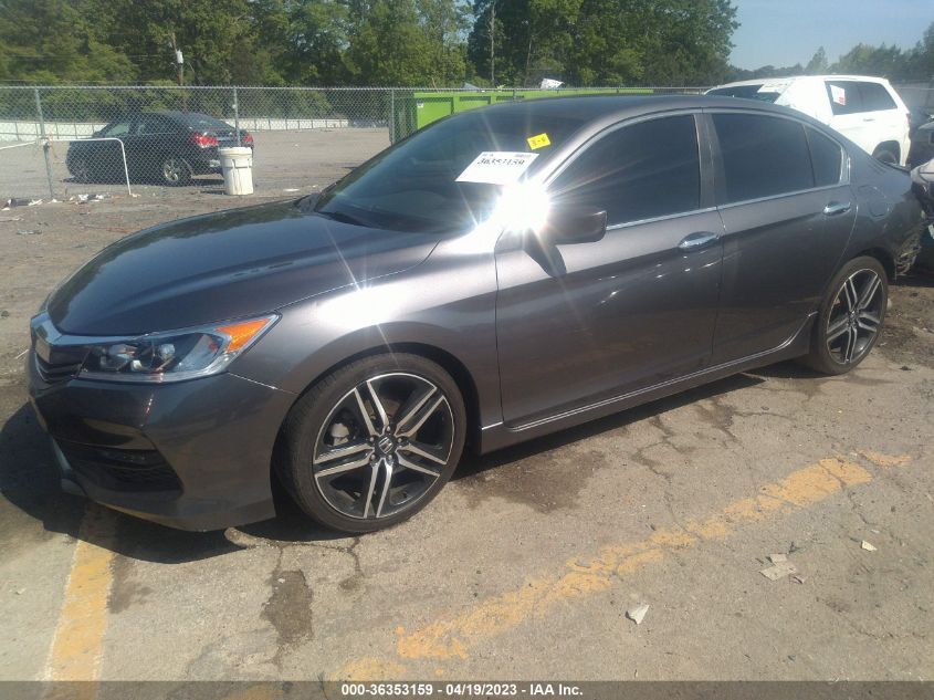 2016 HONDA ACCORD SEDAN SPORT - 1HGCR2F57GA160092