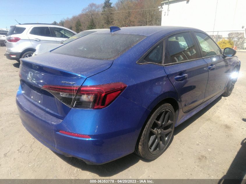 2022 HONDA CIVIC SEDAN SPORT - 2HGFE2F51NH555229