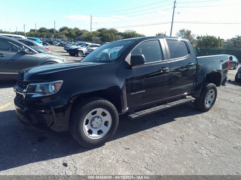 VIN 1GCGSBEA9M1201692 2021 CHEVROLET COLORADO 2WD WORK TRUCK