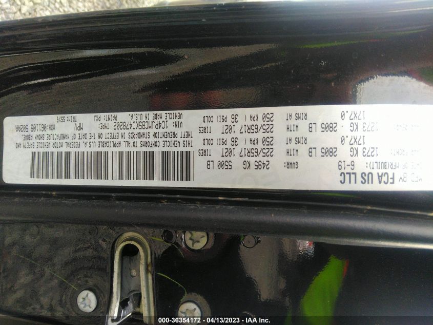 2019 JEEP CHEROKEE LATITUDE - 1C4PJMCB5KD478202