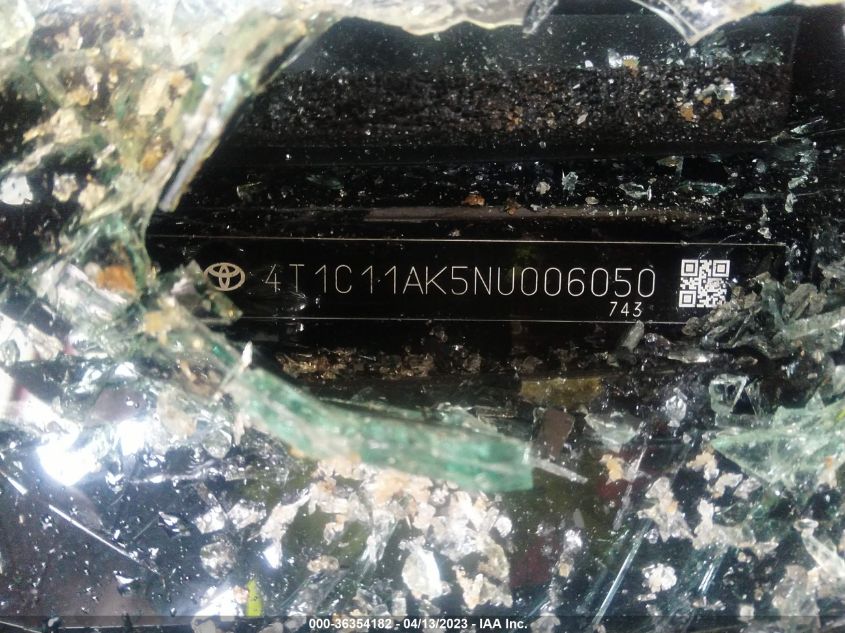 2022 TOYOTA CAMRY LE - 4T1C11AK5NU006050