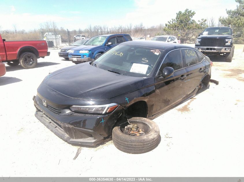 2022 HONDA CIVIC SEDAN EX - JHMFE1F75NX009750